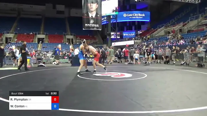 195 Lbs Round Of 32 - Robert Plympton, Oregon Vs W...