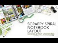 Scrappy spiral notebook process 2024  dt cocoa daisy from the garden kit unboxing