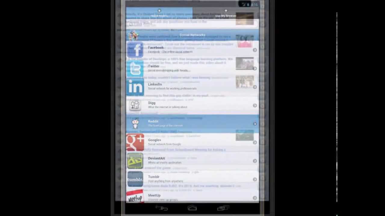Social Networks Mobile App