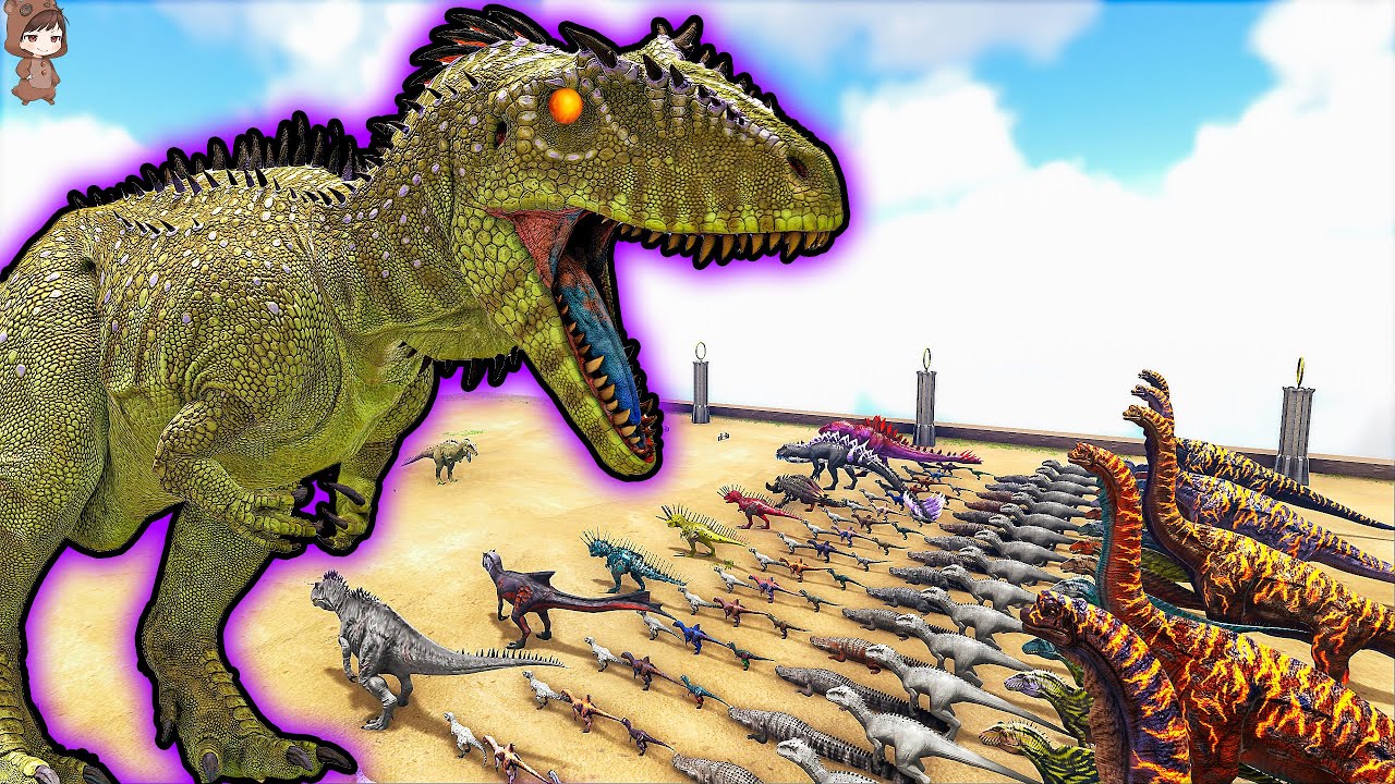 Carcharodontosaurus VS Mod Dinosaurs | ARK Mod Battle Ep.350 - YouTube