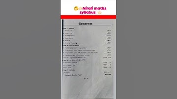 Nirali maths syllabus #1st semester #polytecnic #diploma 1st sem # math #math syllabus #viral #imp