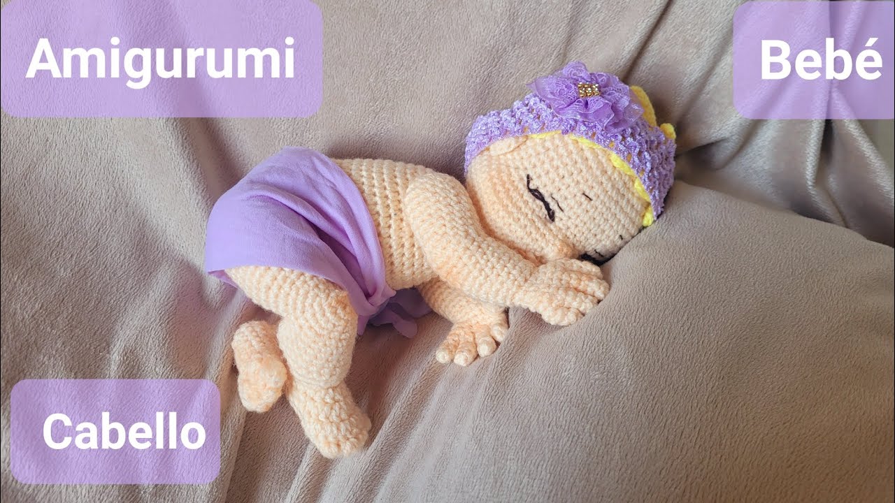 Amigurumi de bebé Byul fácil: Cabello (8/8)