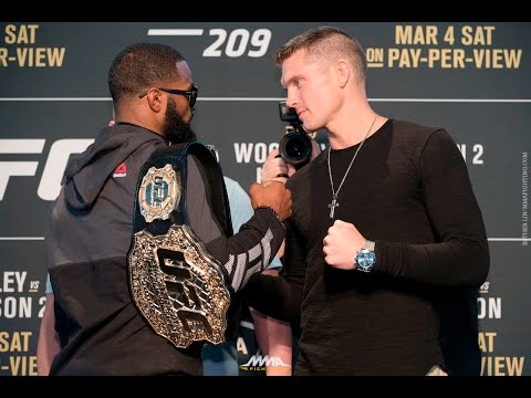 Tyron Woodley vs. Stephen Thompson UFC 209 Media Day Staredown