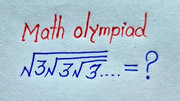 USA | Math Olympiad Problem | Solve √3√3√3... Infinite Radical | Maths Puzzle Solution!