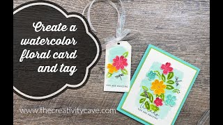 How to Stamp a Floral Watercolor Card with me!