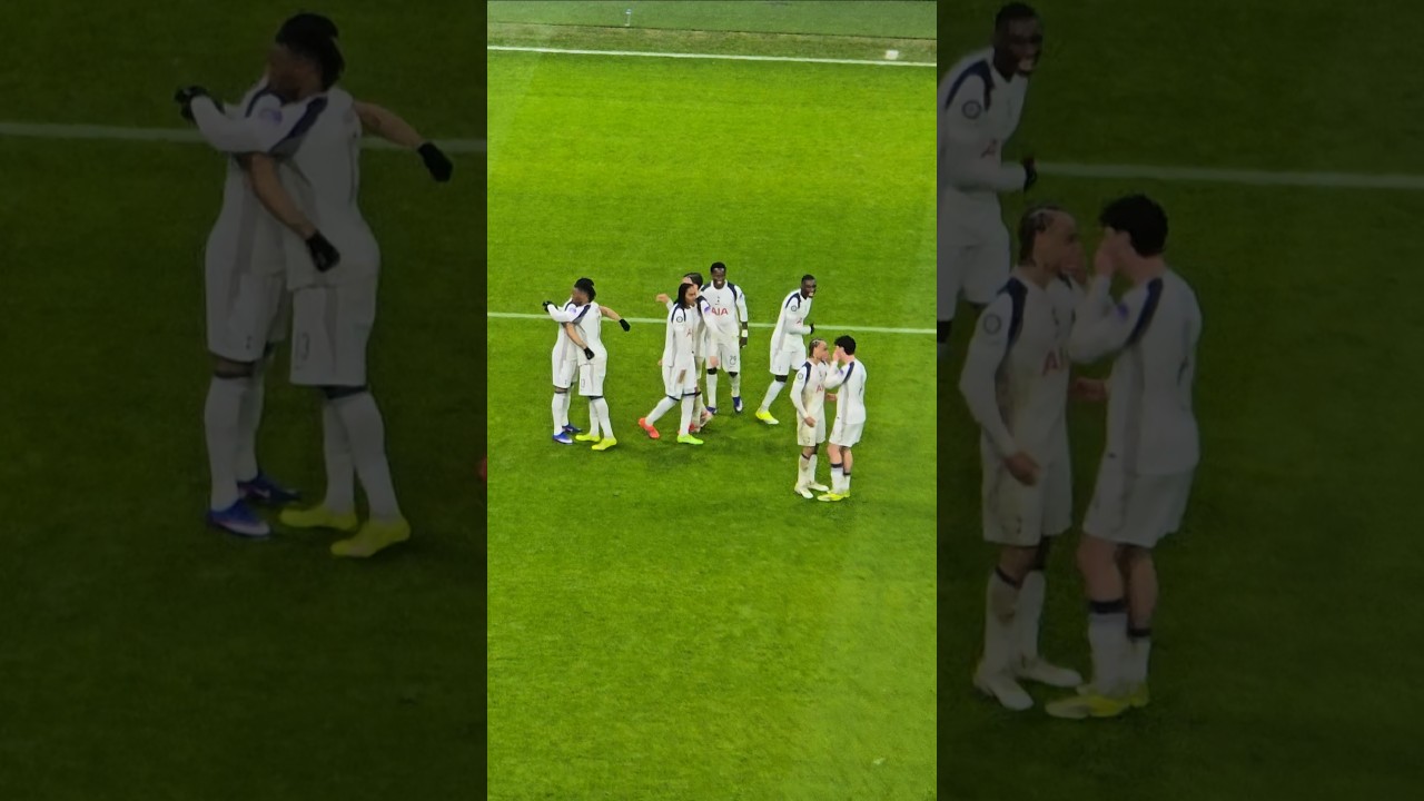 SOLANKE CELEBRATES: Eintracht Frankfurt 0-2 Tottenham Hotspur