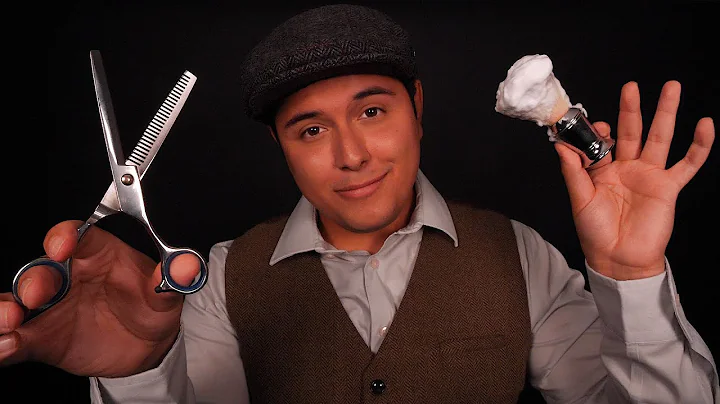 ASMR | Vintage Barber Shop Haircut & Shave Rolepla...