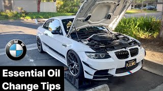 How To ACCURATELY Do An Oil Change E92 M3 No More Overfilled Engine Oil! E90 E93 BMW DIY