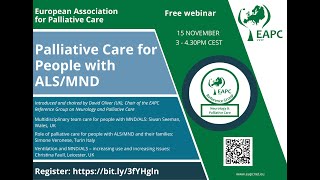 EAPC Webinar: Palliative Care for people with MND/ALS
