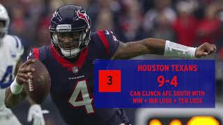 AFC Week 15 Playoff Clinching Scenarios