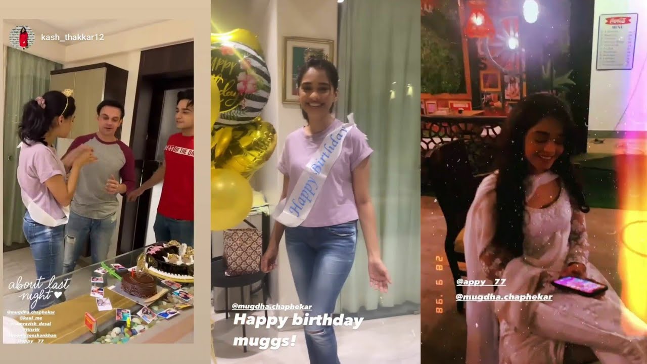 On set : kumkum bhagaya( prachi) Mughdha birthday celebration on set #kumkumbhagyaoffscreenmasti