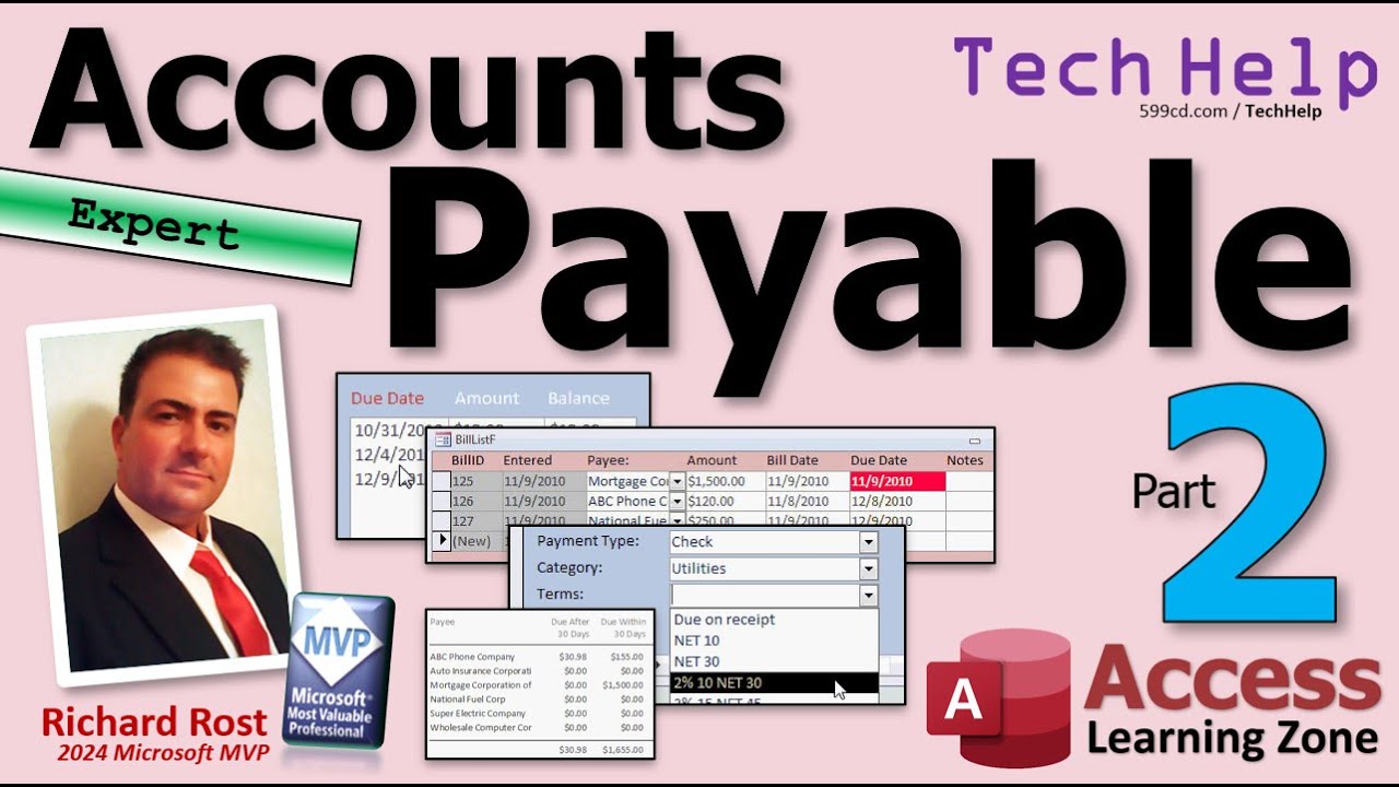 Microsoft Access Accounts Payable, Part 2 Bills Table, Payee Combo Box