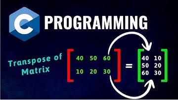 Transpose of Matrix in C Programming (Hindi)