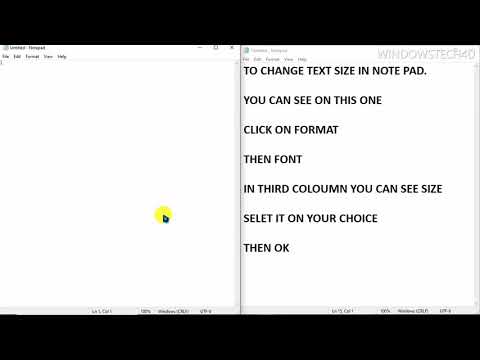 HOW TO CHANGE FONT SIZE IN NOTEPAD OF WINDOWS 10 (WITHOUT ANY SOFTWARE) #WindowsTech4U