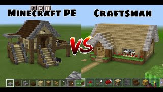 Minecraft PE VS Craftsman: Building Craft - Survival House [Building Battle] screenshot 3