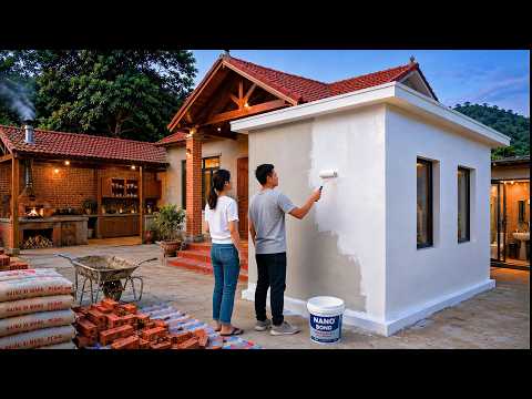 A young couple transformed a cluttered mountain village house into a beautiful garden villa