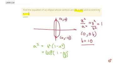Find the equation of an ellipse whose vertices are  ltmath gt  ltmrow gt  ltmrow gt ltmo gt( l