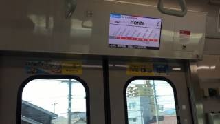 名鉄3300系3308F (岐阜市信長公450プロジェクト)車内LCD