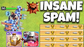 EASY But INSANELY Strong Spam Army in Legend League! Best th18 attack strategy in clash of clans  screenshot 5