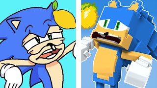 Sonic Eats a Lemon and Dies Animated (All Endings) | (Minecraft Version Animation) - SonicLife