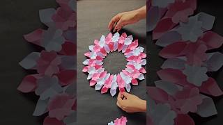 Beautiful paper wall hanging ❤️ #diy #craft #papercraft #shorts #wallhanging