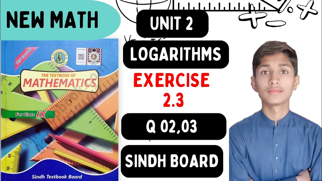 Math exercise 2.3 class 9 in sindhi language | unit 2 Logarithm ...