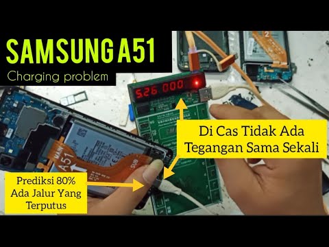 Samsung A51 Di Cas Tidak Ada Tegangan // Jalur Cas Hp Samsung A51 Putus