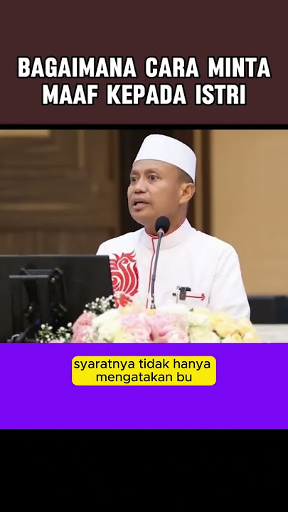 CARA MINTA MAAF KEPADA ISTRI #feedshorts