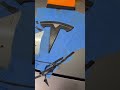 Tesla chrome logo blackout plaid matte black