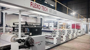 WIDE WEB FLEXOGRAPHIC PRINTING MACHINE in 1300 mm working width running at 110 mtr/min | WEBTECH