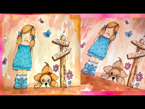 Técnica de dibujo. Como dibujar con marcadores. Musical.