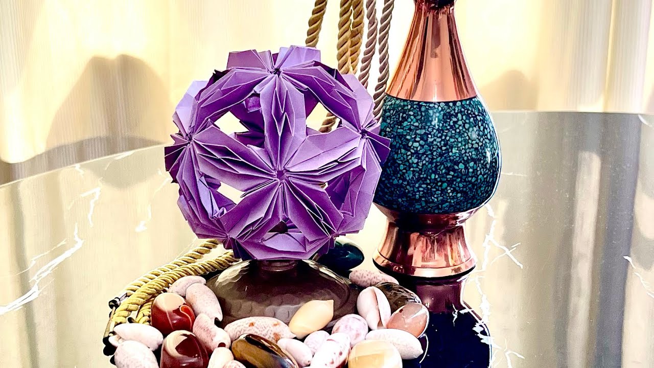 Easy craft-volume ball-paper hobby-کاردستی آسان و زیبا 