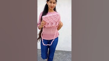 Macrame sling bag 👛#macrameslingbags #macramesidebag #macrameslingbag #macramewithkanchan