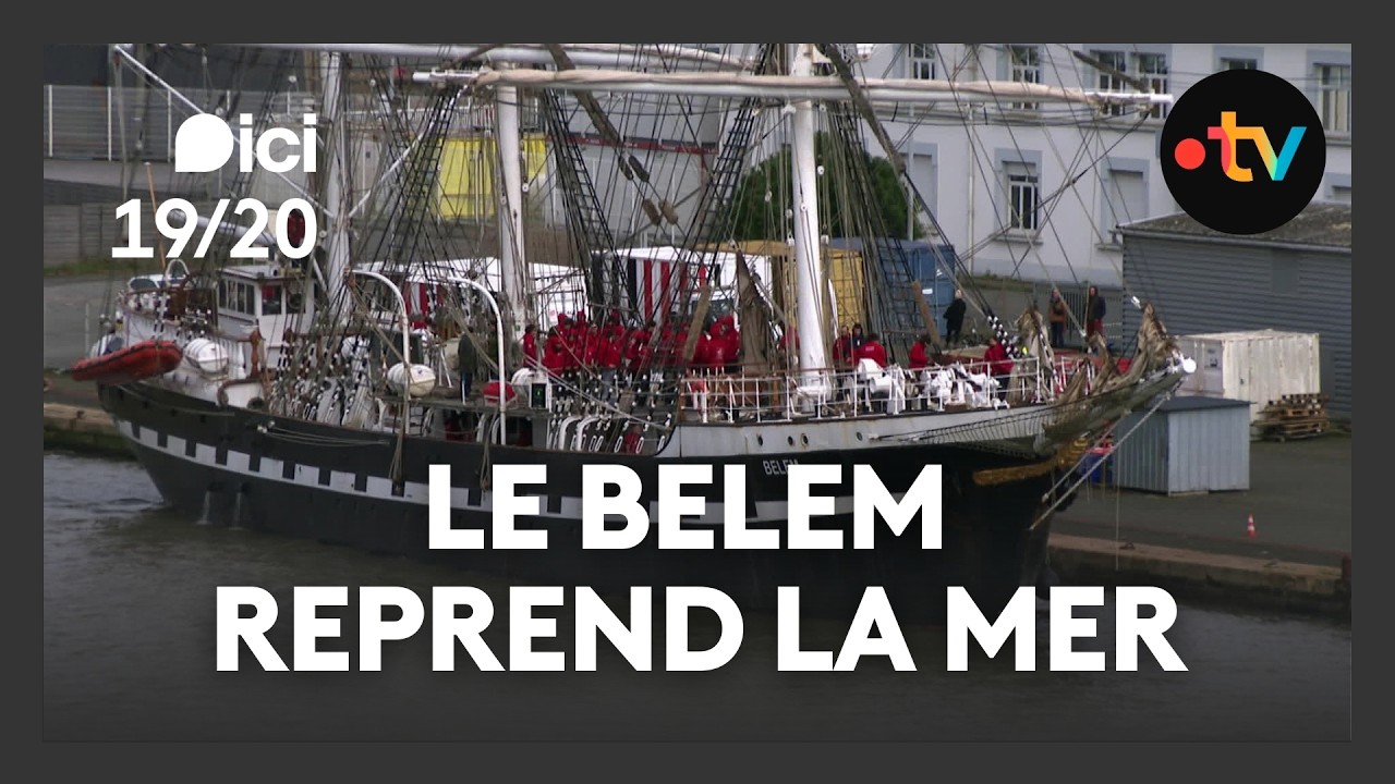 À Saint-Nazaire, le Belem a repris le large !