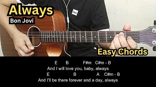 Always - Bon Jovi | Guitar Tutorial | Guitar Chords