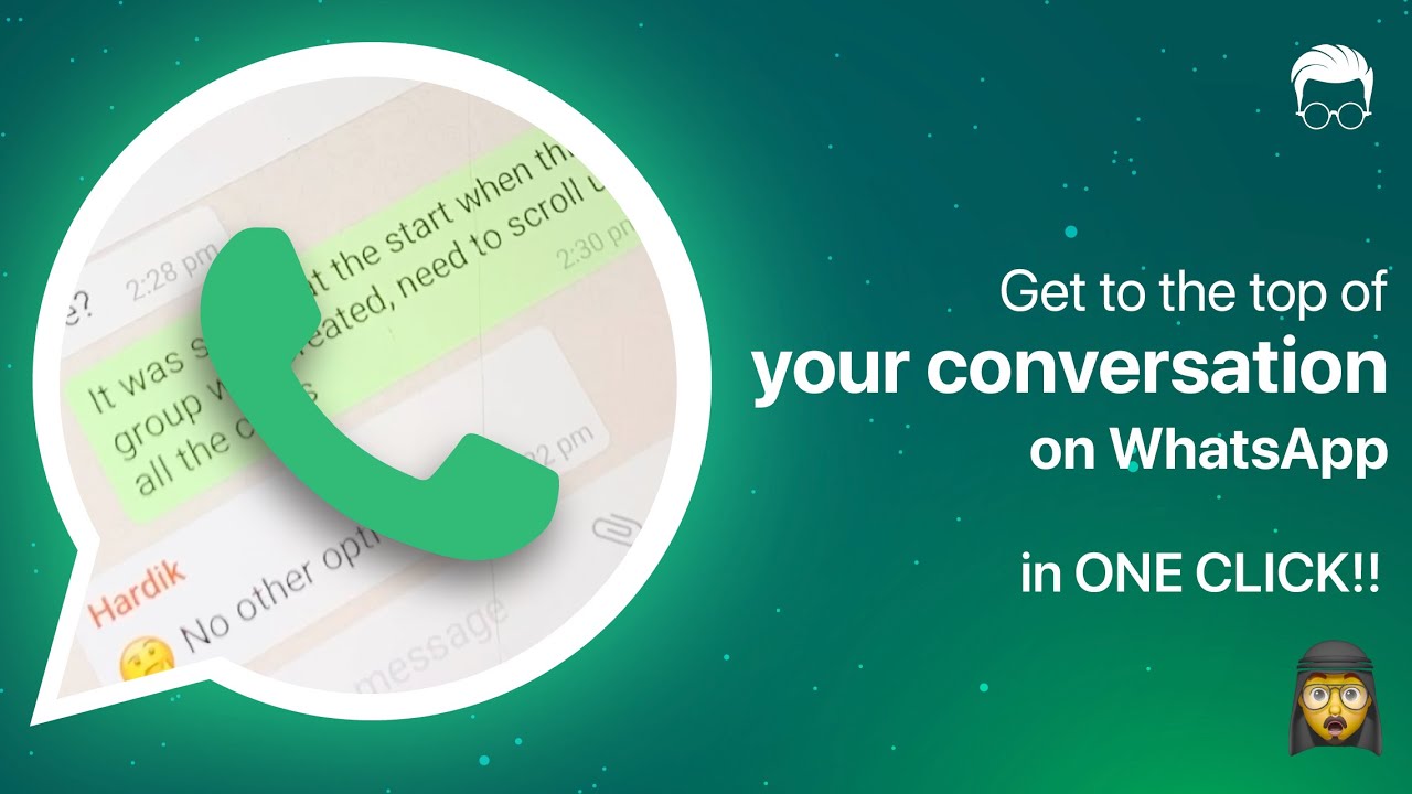 How To: Get to the top of conversation on WhatsApp - YouTube