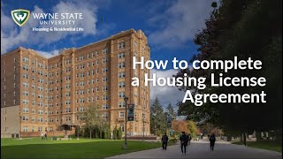 How to sign up to live on campus.