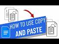How to Use Copy and Paste in Google Docs