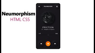 neumorphism ui design html css || music app neumorphism ui design || Frontend Design screenshot 3