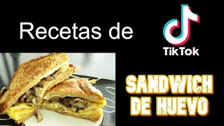 Recetas de TikTok Sandwich de huevo #conmigo