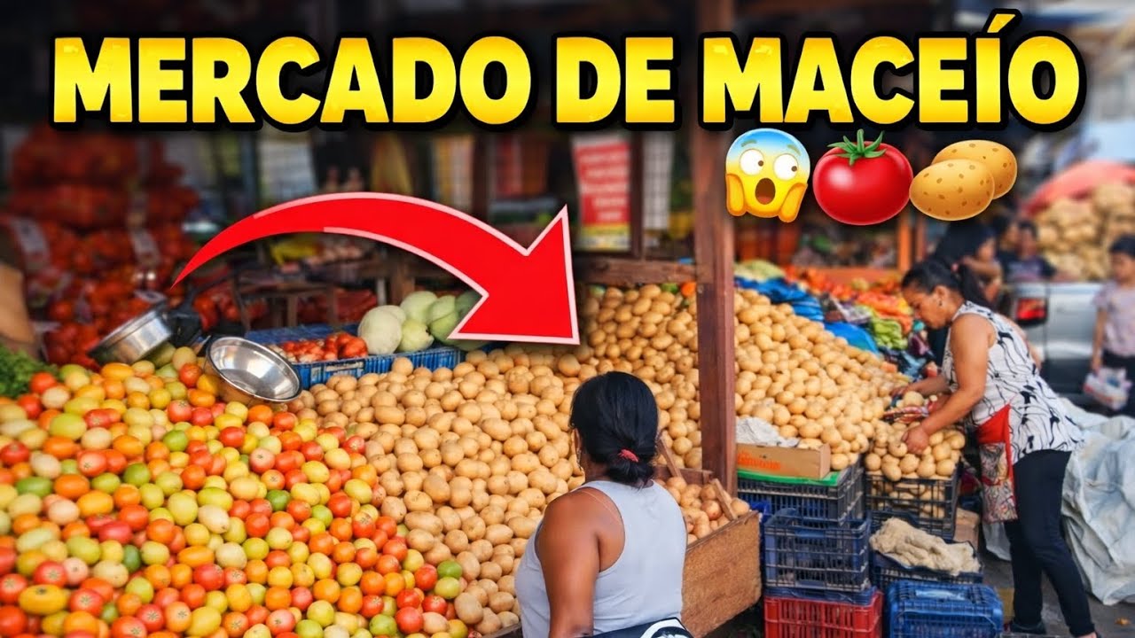MERCADO DE MACEIÓ 🇧🇷🍅🥔 | Olha a quantidade de frutas e verduras nessa feira!
