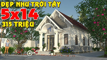 Mẫu nhà cấp 4 mái thái đẹp như trời tây ai nhìn cũng thích diện tích 5x14 chi phí 315 triệu