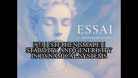 1973 | [Stephen Smale] | Stability and Genericity in Dynamical Systems