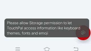 Allow Storage permission to let TouchPal access information themes, fonts & emoji (2018/2019) screenshot 4