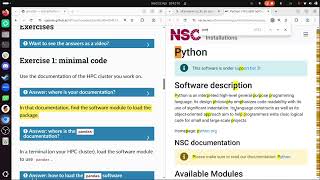 HPC Python's 'pandas' session, for Tetralith