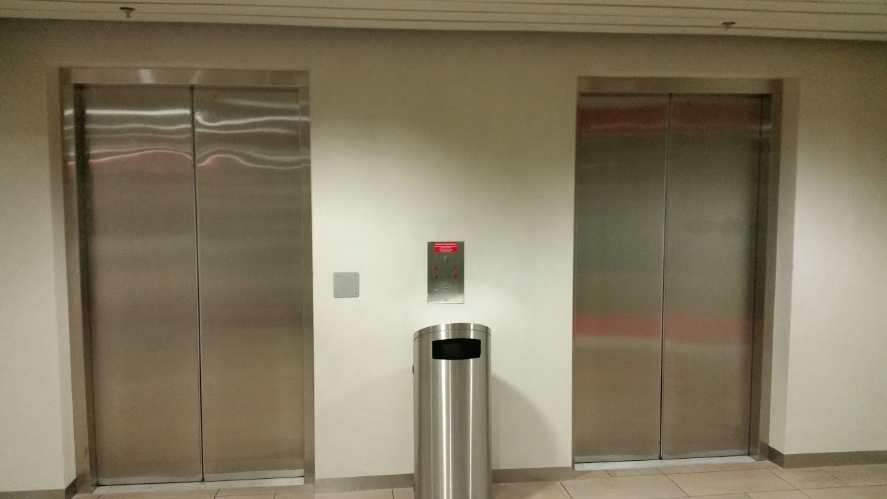 Two Schindler traction R-series elevators Parking/galeries @ Aarau ...