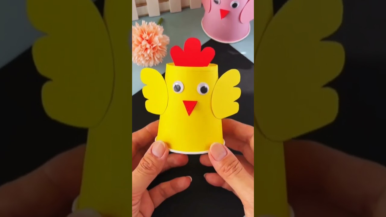 Make beautiful toy with glass and computer paper 