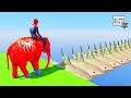 فيل الرجل العنكبوت على جسر القرش باركور GTA 5 Funny Spiderman Elephant On Shark Bridge Parkour Jumps