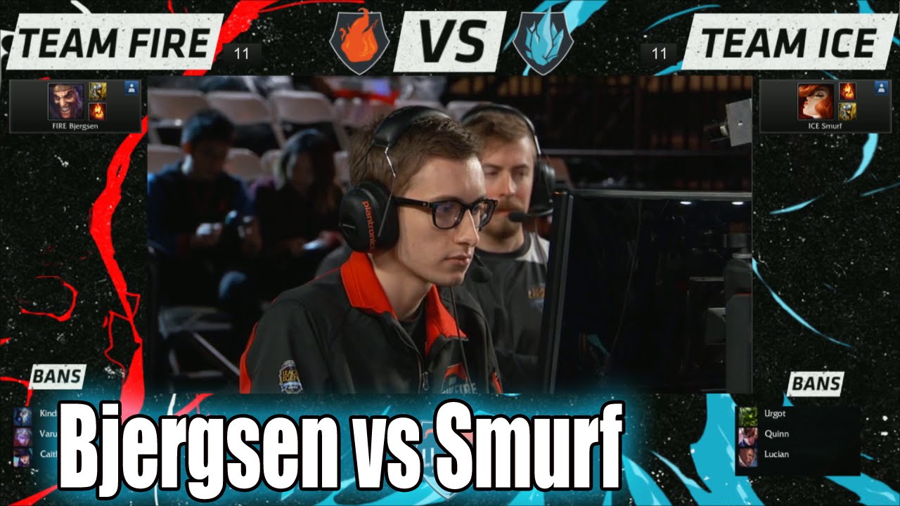 Bjergsen Draven vs Smurf Miss Fortune | 1v1 1st Round All-Stars Los Angeles 2015 | NA vs Russia