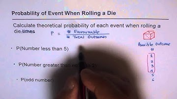 Probability Rolling One Die Three Examples